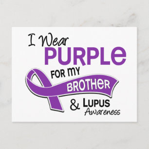 Postal Uso Púrpura Para Mi Hermano 42 Lupus