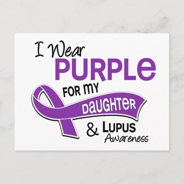 Postal Uso Púrpura Para Mi Hija 42 Lupus (Anverso)