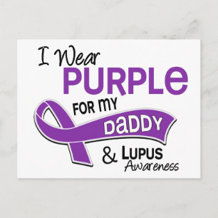 Postal Uso Púrpura Para Mi Papá 42 Lupus