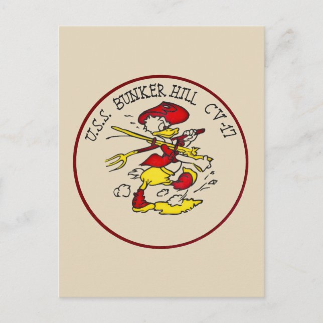 Postal USS Bunker Hill (Anverso)