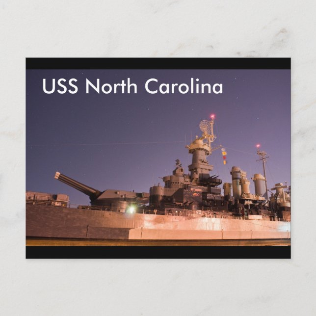 Postal USS Carolina del Norte (Anverso)