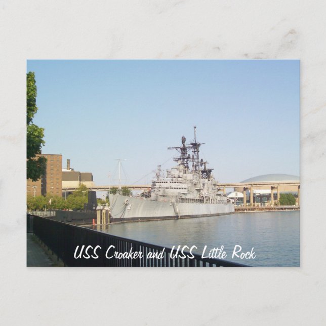 Postal USS Croaker y USS Little Rock (Anverso)