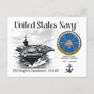 Postal USS DWIGHT D. EISENHOWER CVN-69 - Postcard