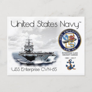 POSTAL USS ENTERPRISE CVN-65 - POSTCARD