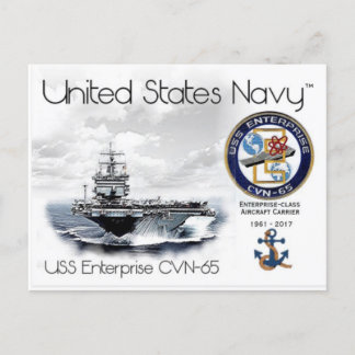 POSTAL USS ENTERPRISE CVN-65 - POSTCARD