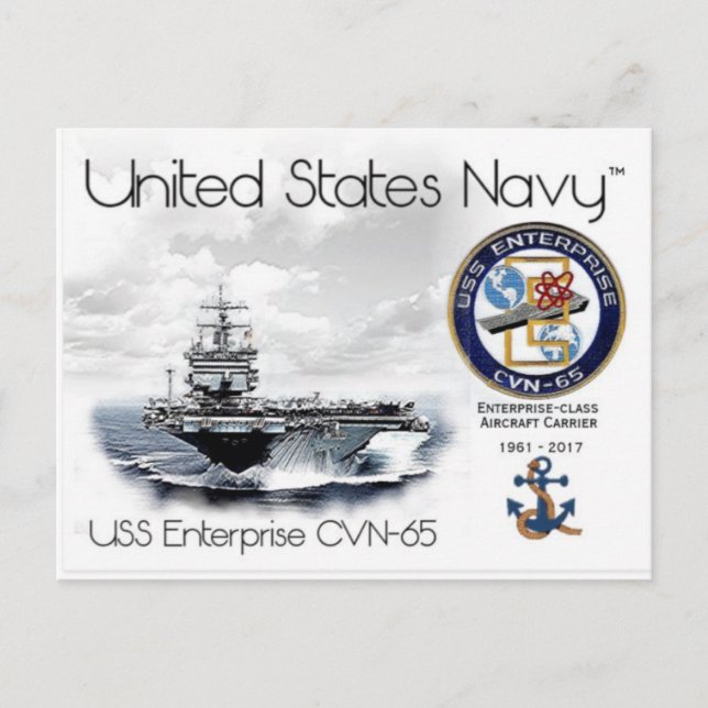 POSTAL USS ENTERPRISE CVN-65 - POSTCARD (Anverso)