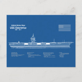 Postal USS Enterprise - Planes para el diseño general de 