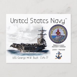 Postal USS GEORGE H.W. BUSH AIRCRAFT CARRIER - Postcard