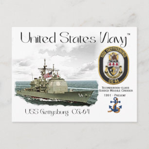 POSTAL USS GETTYSBURG CG-64 CRUISER DE MISILES GUIADO