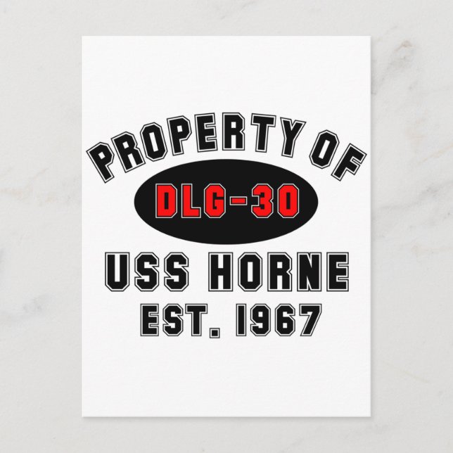 Postal USS Horne DLG-30 (Anverso)