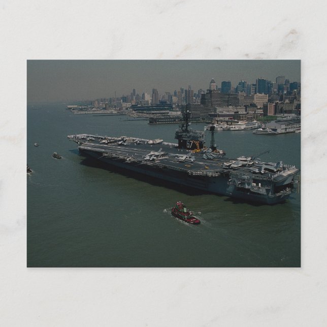 Postal USS John F. Kennedy", ingresando al Hudson R de Nu (Anverso)