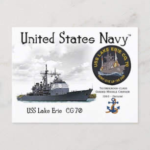 POSTAL USS LAKE ERIE CG-70 CRUISER - POSTCARD