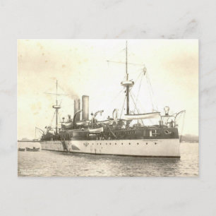 Postal USS Maine en el puerto de La Habana