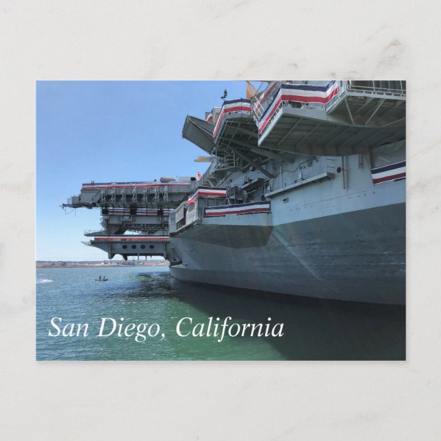 Postal USS Midway en San Diego, California (Anverso)