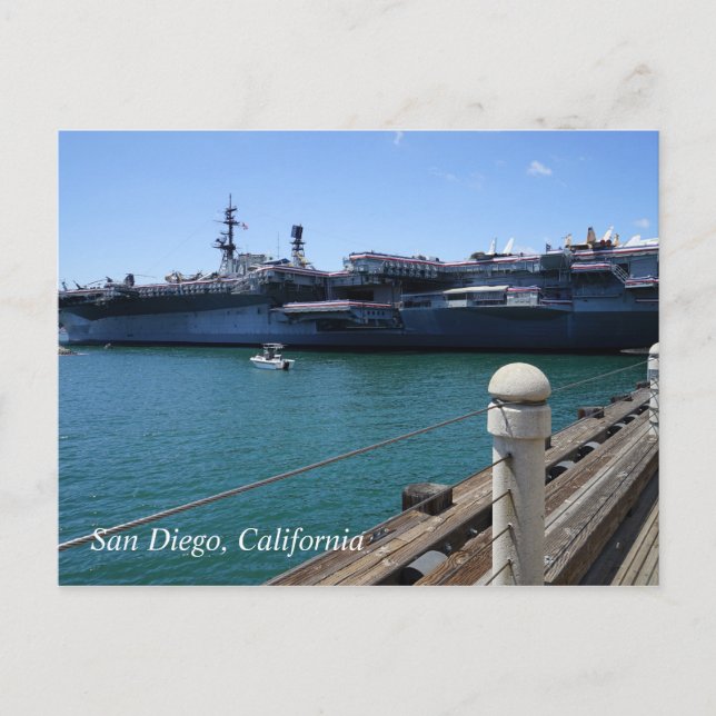 Postal USS Midway en San Diego, California (Anverso)