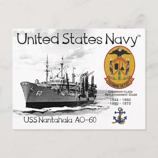 POSTAL USS NANTAHALA AO-60 REPLENISHMENT OILER (Anverso)