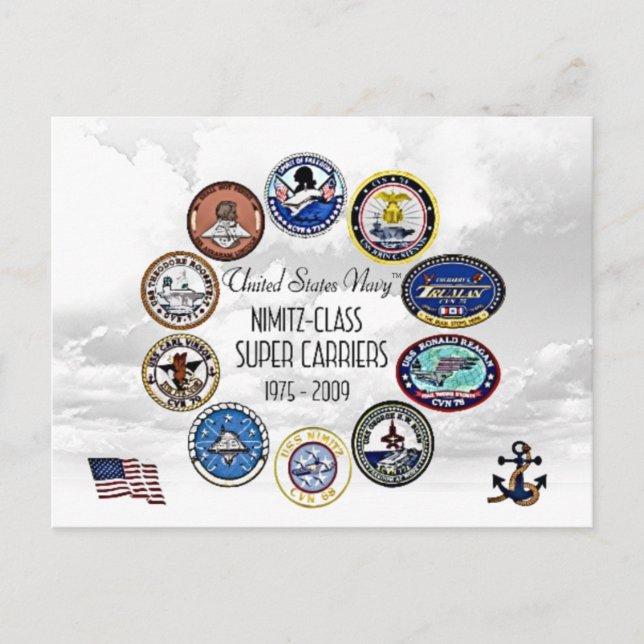 POSTAL USS NIMITZ CLASE AIRCRAFT CARRIERS - POSTCARTA (Anverso)