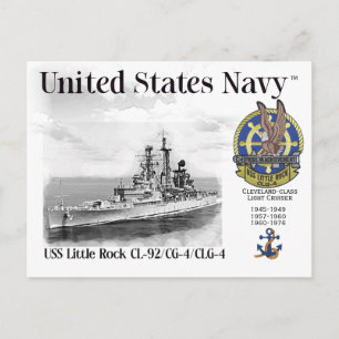 postal USS PEQUEÑA ROCK CL-92/CG-4/CLG-4