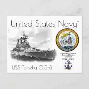 Postal USS TOPEKA CLG-8 CRUISER POSTCARD a