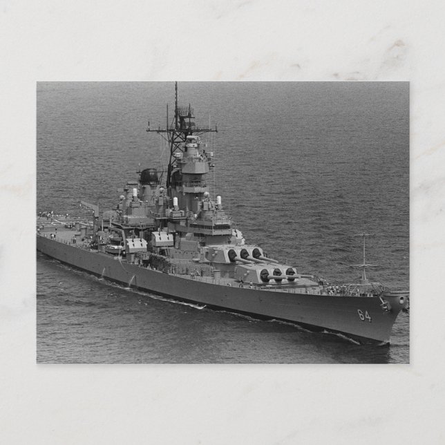 Postal USS Wisconsin (BB-64) (Anverso)