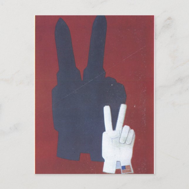 Postal USSR CCCP Guerra Fría Posters de propaganda de la  (Anverso)