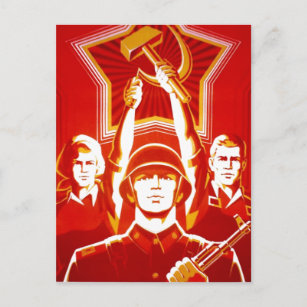 Postal USSR CCCP Guerra Fría Posters de propaganda de la 