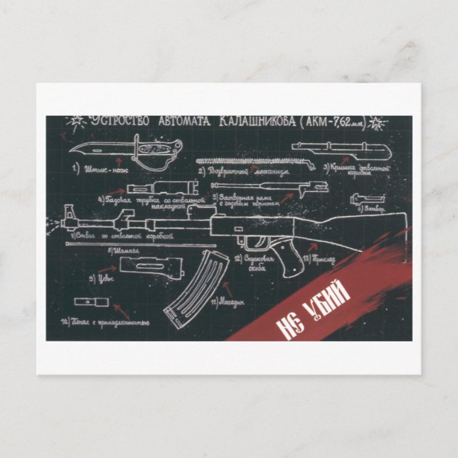 Postal USSR CCCP Guerra Fría Posters de propaganda de la  (Anverso)