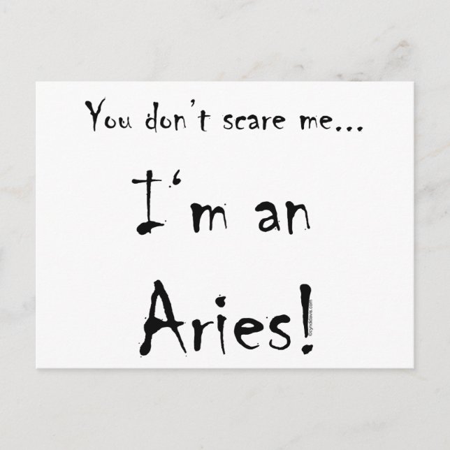 Postal Usted no me asusta… aries (Anverso)