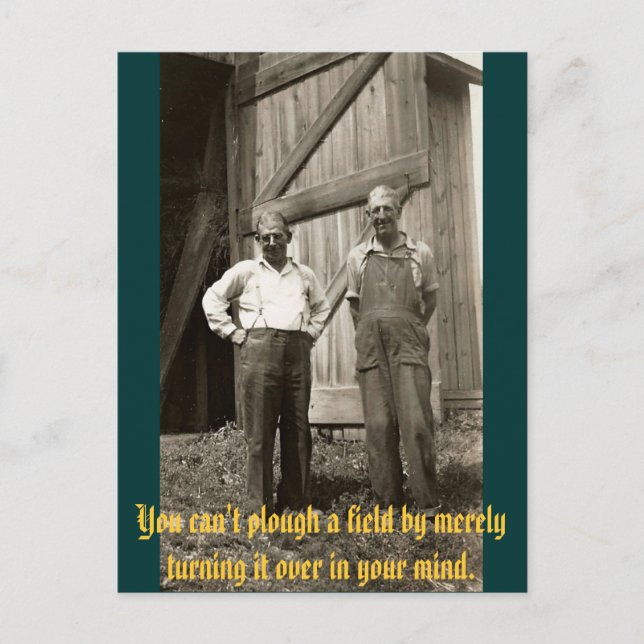Postal Usted no puede arar un campo dándole vuelta sobre… (Anverso)