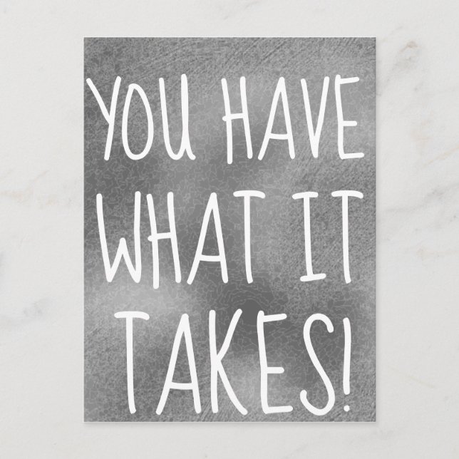 Postal USTED TIENE LO QUE SE TOMA Guay Motivational (Anverso)