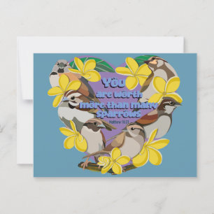 Postal Usted vale más que muchos gorriones