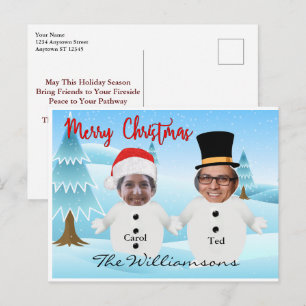 Postal Ustedes dos como graciosos y graciosos Navidades d