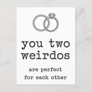 Postal Ustedes Dos Raros Son Perfectos El Uno Para El Otr
