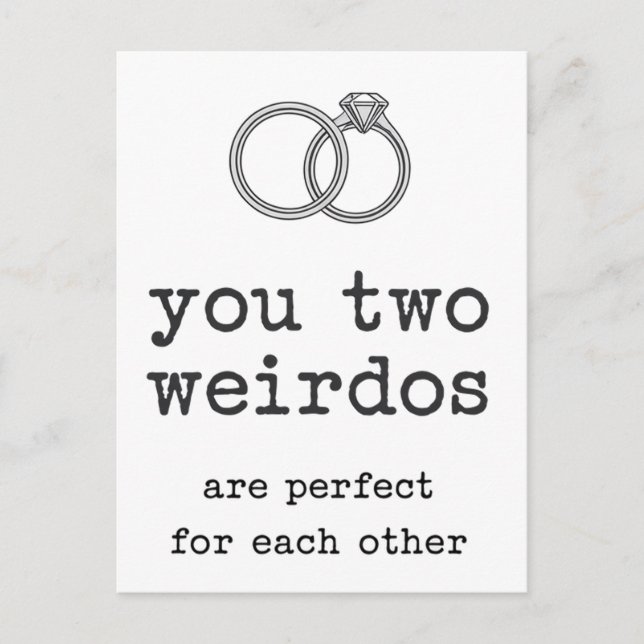 Postal Ustedes Dos Ricos Son Perfectos Para Los Demás Bod (Anverso)