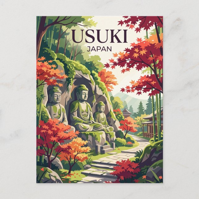 Postal Usuki Japón (Anverso)