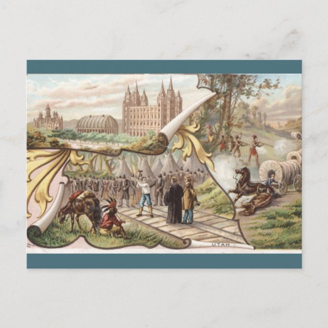 Postal Utah Antiguo (Anverso)