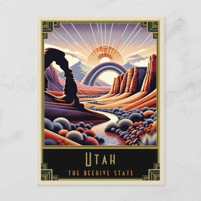 Postal Utah | Art Deco (Anverso)