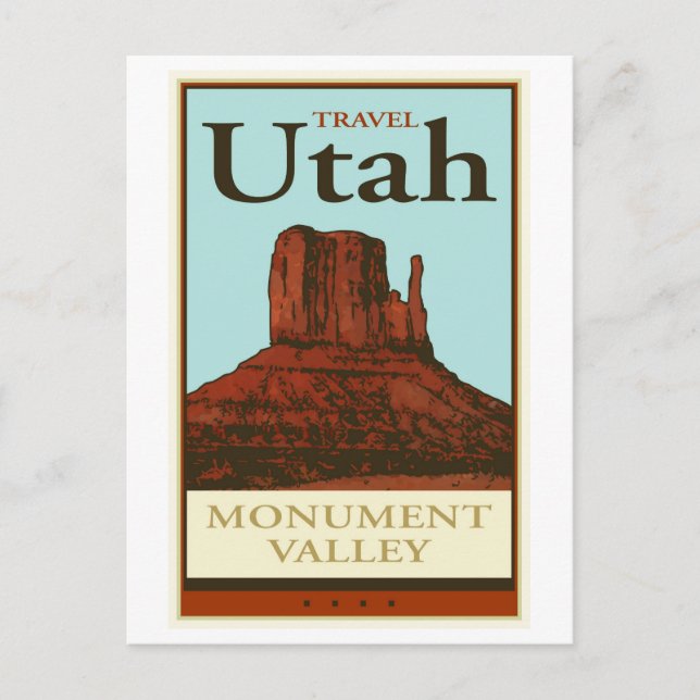 Postal Utah de viajes (Anverso)