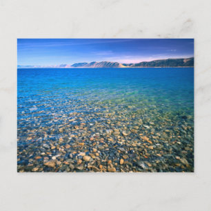 Postal UTAH. EE.UU. El agua clara del lago Bear revela