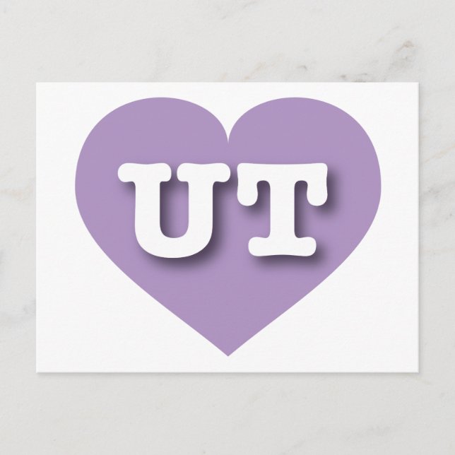 Postal Utah Lavender Heart - Amo UT (Anverso)