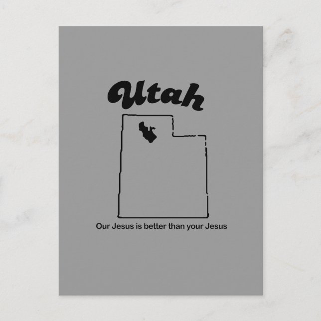 Postal Utah Motto - Nuestro Jesús es mejor (Anverso)