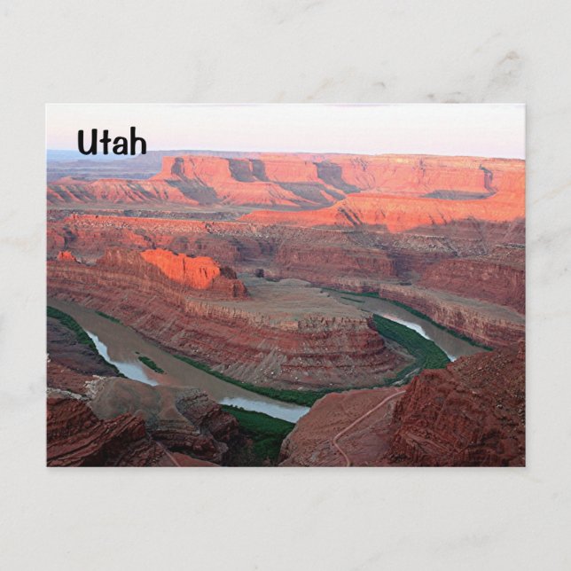 Postal Utah: Parque Estatal Dead Horse Point 3, amanecer (Anverso)