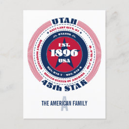 Postal Utah, Salt Lake City, UT, Patriótico, Monograma