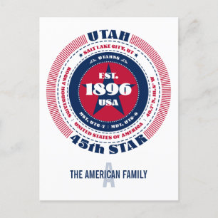 Postal Utah, Salt Lake City, UT, Patriótico, Monograma