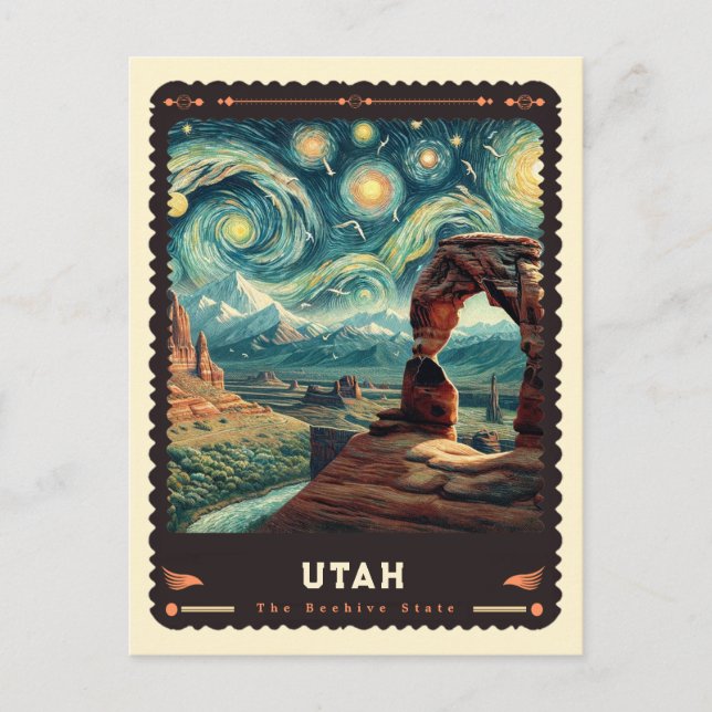 Postal Utah | Vincent Van Gogh Inspired (Anverso)