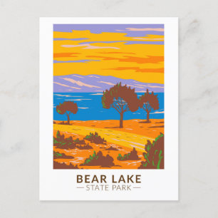 Postal Utah Vintage del Parque Estatal Bear Lake