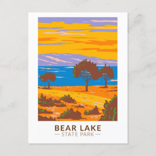 Postal Utah Vintage del Parque Estatal Bear Lake