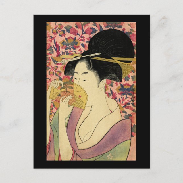 Postal Utamaro Kitagawa Kushi Comb (Anverso)