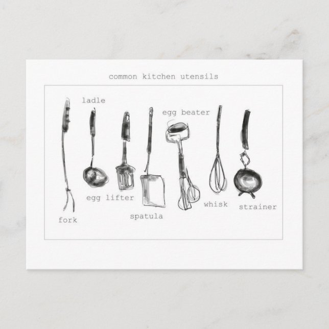 Postal Utensilios de cocina (Anverso)