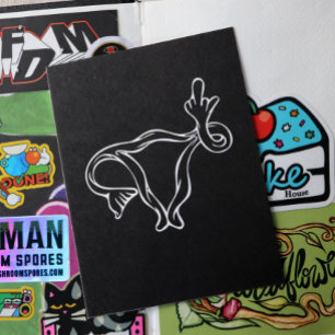 Postal Útero con dedo medio Pro-elección